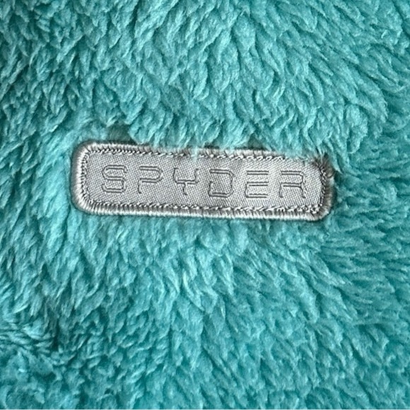 Spyder Women’s 1/4 Snap Sherpa Fleece Pullover Aqua Sea Blue Size L NWT - Picture 5 of 10